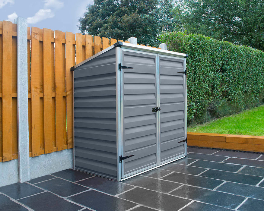 Palram Canopia Voyager 2ft x 4ft Pent Storage Shed - Grey