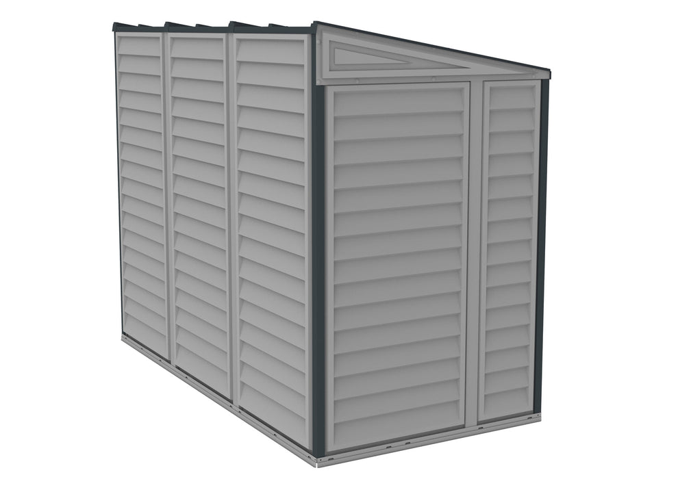 Duramax Side Mate Plus - 4ft x 8ft Plastic Garden Shed in Grey