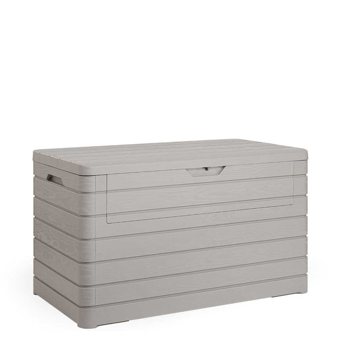 Toomax Dolomiti XXL 970L Garden Storage Deck Box - Warm Grey Woodgrain