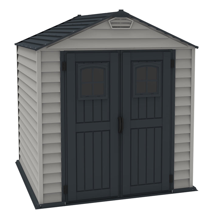 Duramax StoreMax Plus - 7ft x 7ft Plastic Garden Shed in Grey