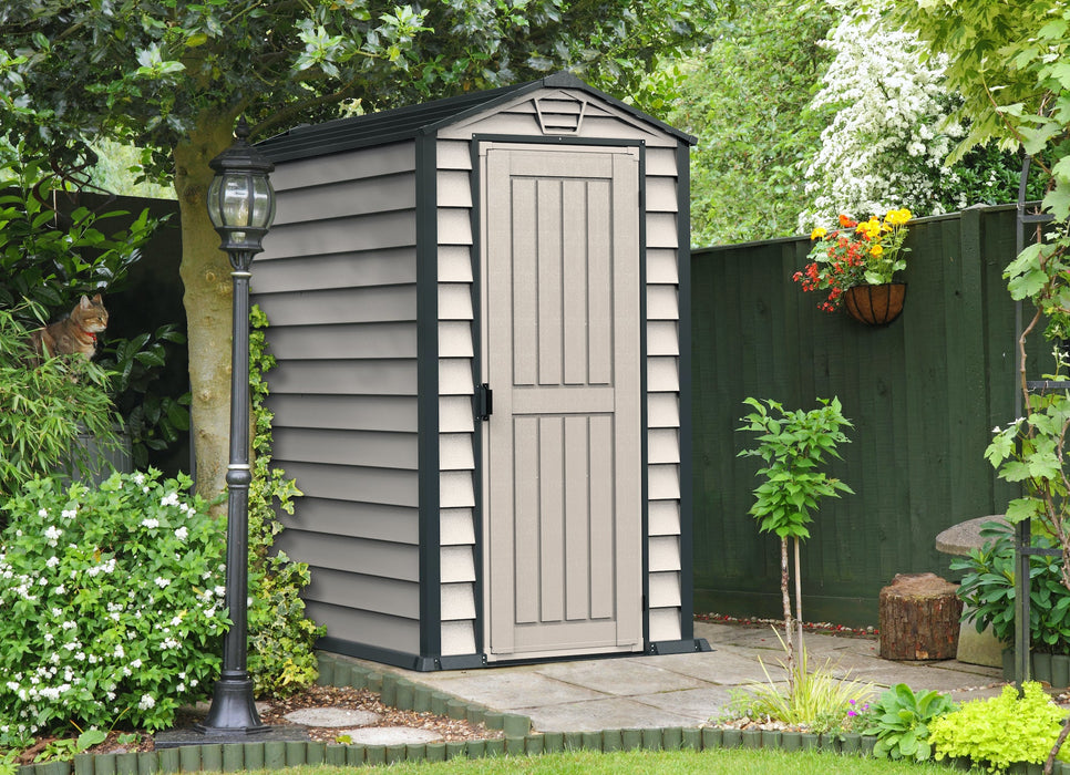 Duramax Evermore - 4ft x 6ft Plastic Garden Shed in Grey