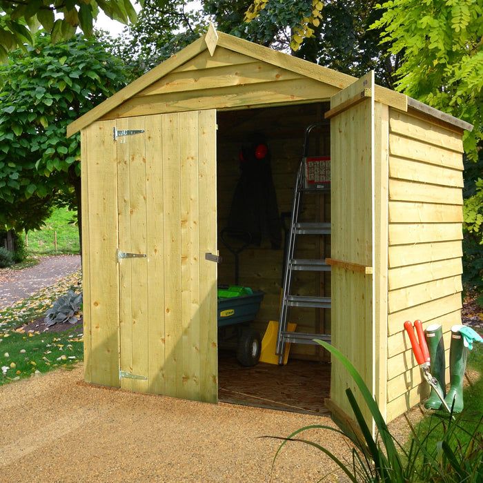 Shire Overlap 4ft x 6ft Pressure Treated Shed - Windowless