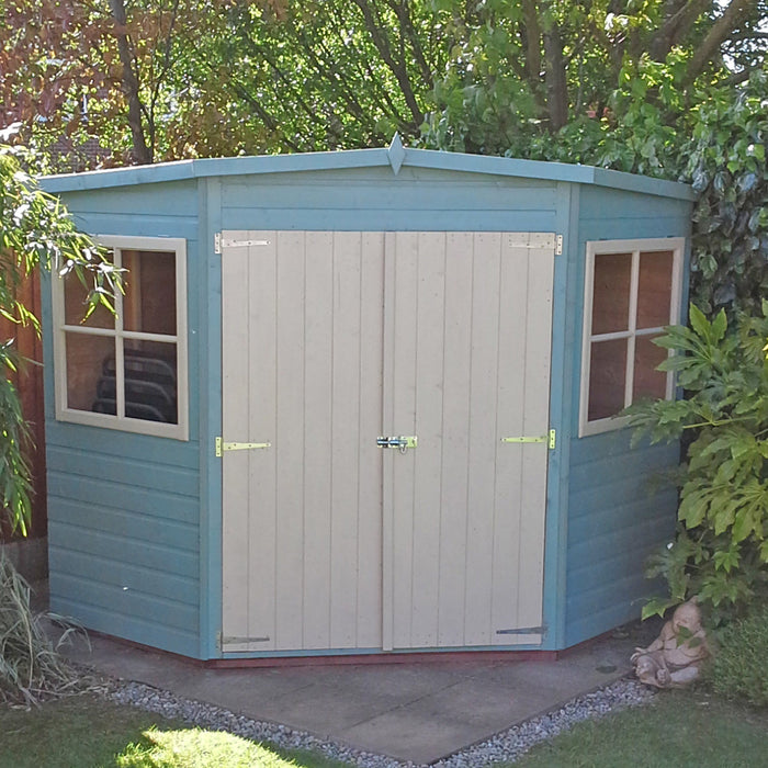 Shire 7ft x 7ft Corner Pressure Treated Shed