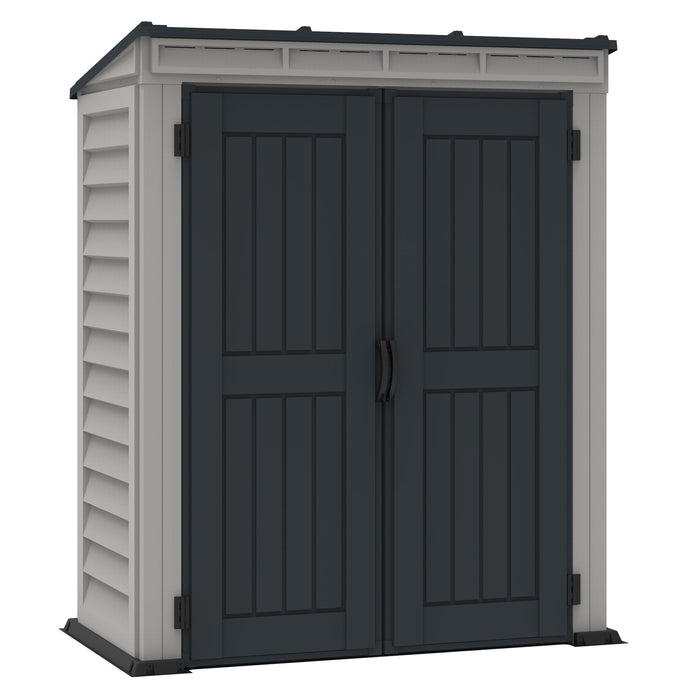 Duramax YardMate Plus Pent - 5ft x 3ft Plastic Garden Shed in Grey