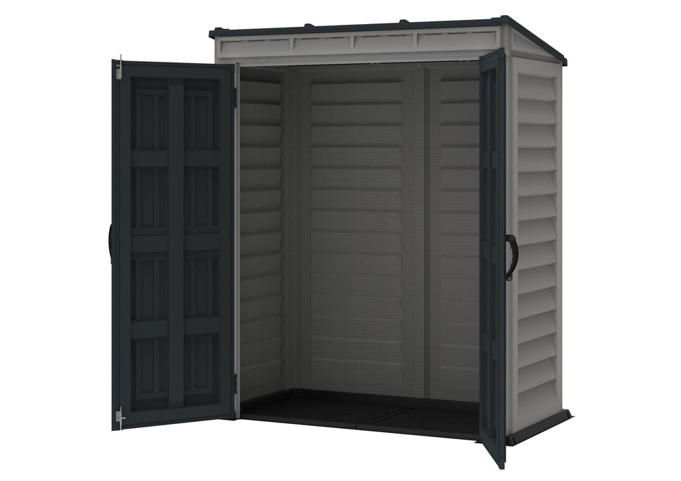 Duramax YardMate Plus Pent - 5ft x 3ft Plastic Garden Shed in Grey