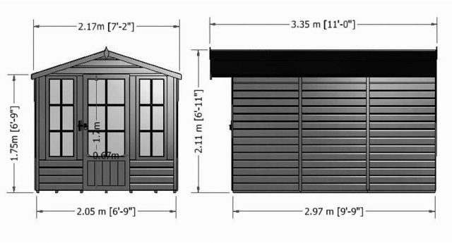 Shire Badminton 7ft x 10ft Summerhouse