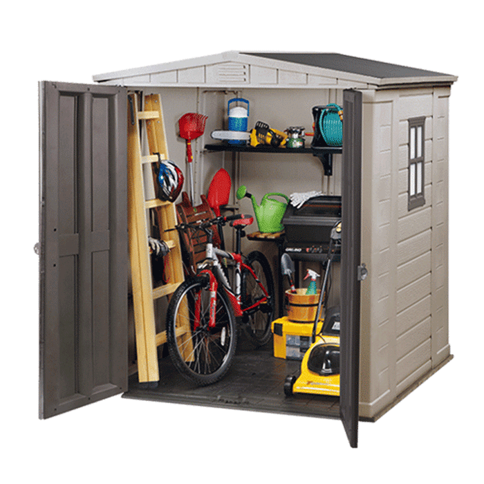 Keter Factor Apex Garden Shed 6ft x 6ft - Beige