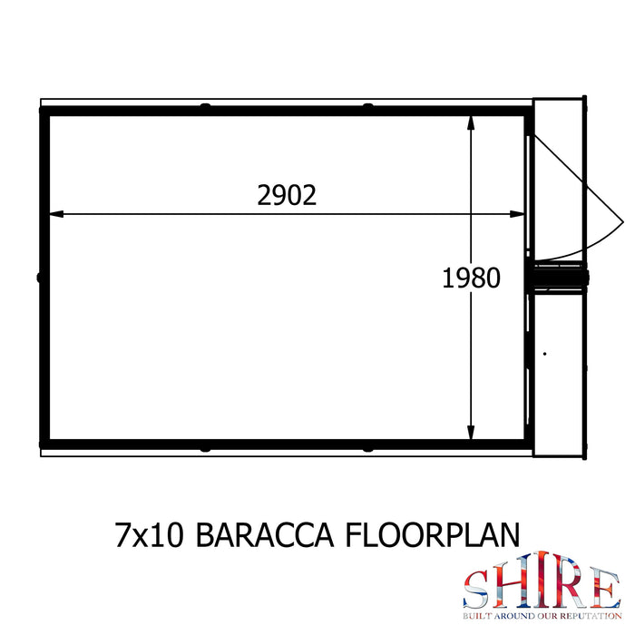 Shire Barraca  10ft x 7ft Shiplap Shed