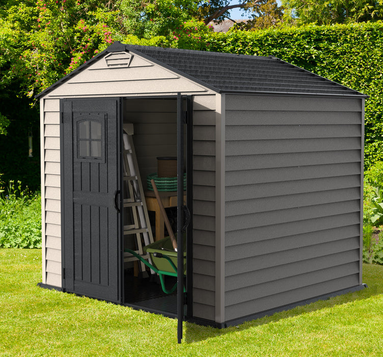 Duramax StoreMax Plus - 7ft x 7ft Plastic Garden Shed in Grey