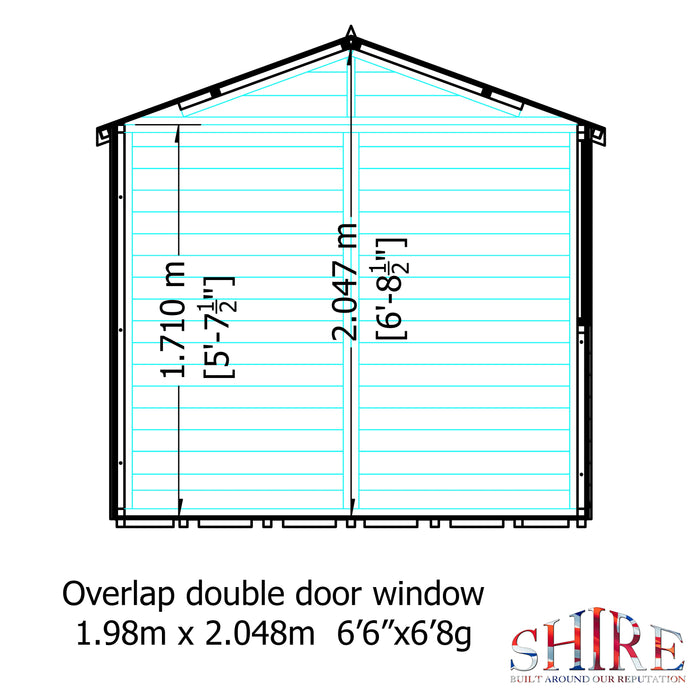 Shire Overlap 7ft x 7ft Shed with Double Doors