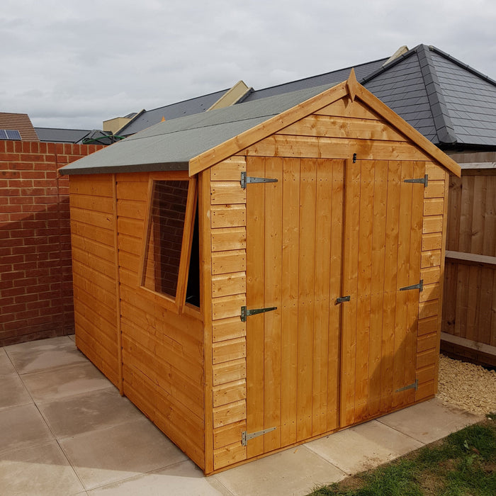 Shire Warwick Shiplap 8ft x 6ft Apex Shed (Double Doors)