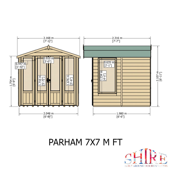 Shire Parham 7ft x 7ft Summerhouse