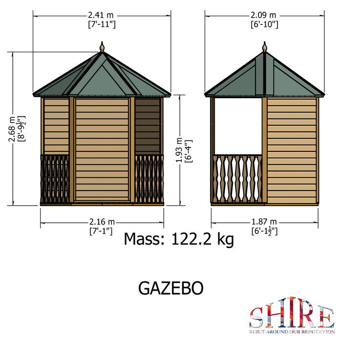 Shire 6ft x 7ft Gazebo