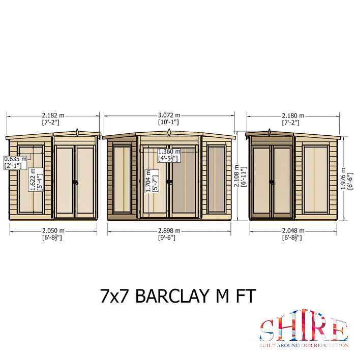 Shire Barclay 7ft x 7ft Corner Summerhouse