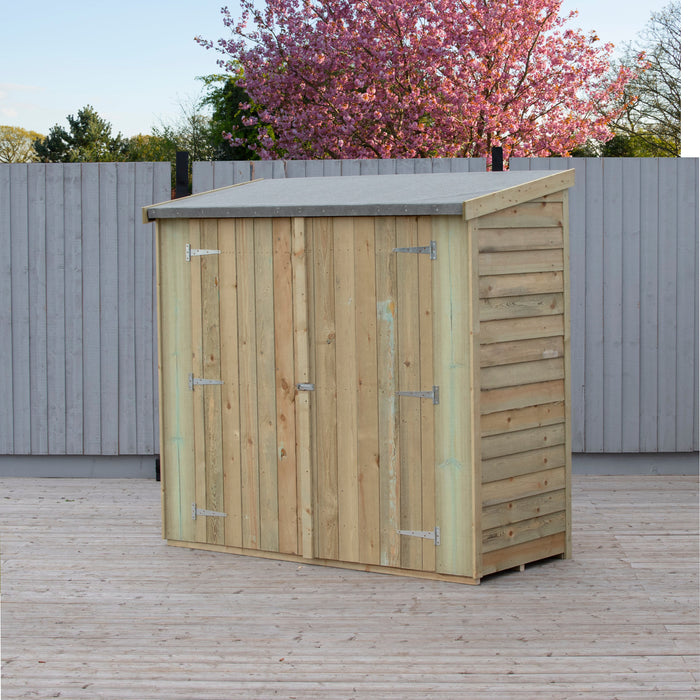 Shire Pent Overlap 3ft x 6ft Shed with Double Doors - Pressure Treated