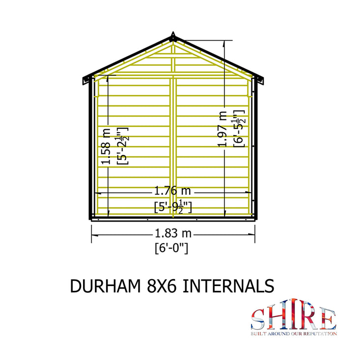 Shire Shiplap 8ft x 6ft Apex Shed (Single Door)