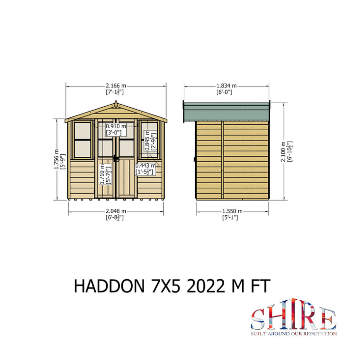 Shire Haddon 7ft x 5ft Summerhouse