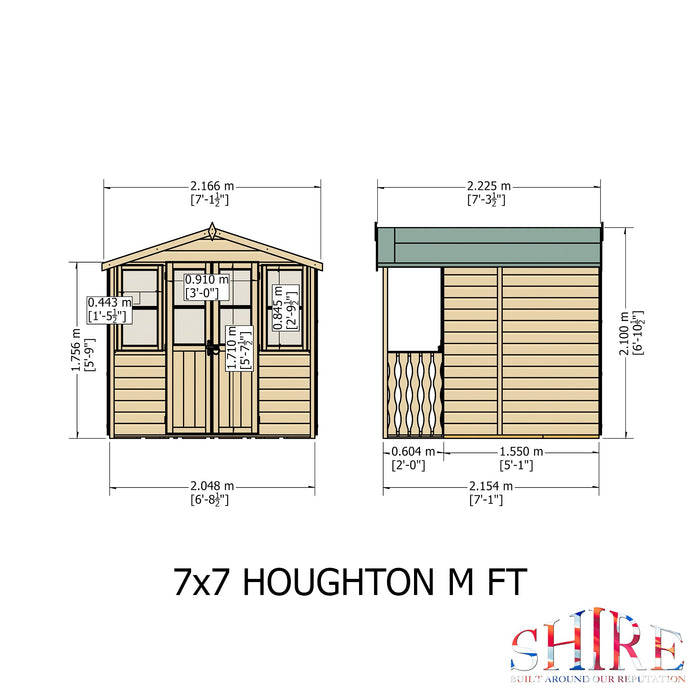 Shire Houghton 7ft x 7ft Summerhouse