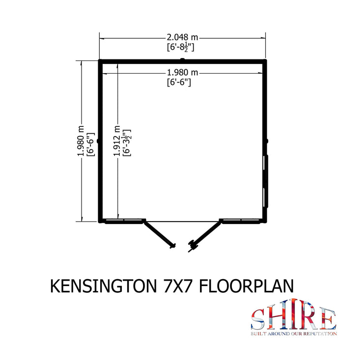 Shire Kensington 7ft x 7ft Summerhouse