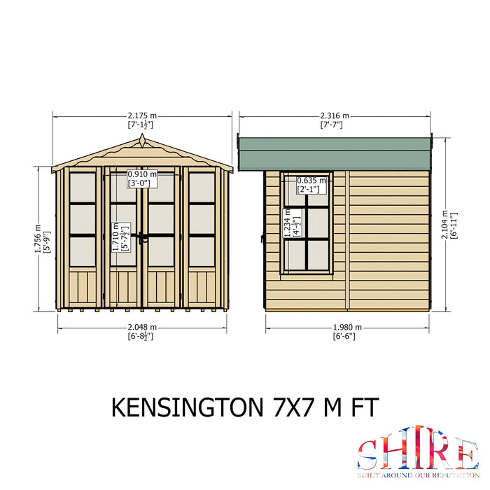 Shire Kensington 7ft x 7ft Summerhouse