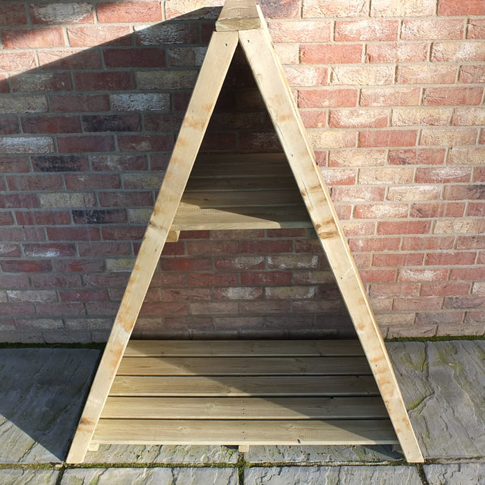 Shire Large 4ft x 2ft Triangular Log Store - Pressure Treated