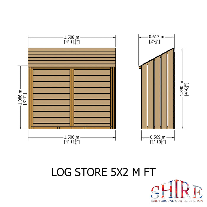 Shire 5ft x 2ft Log Store