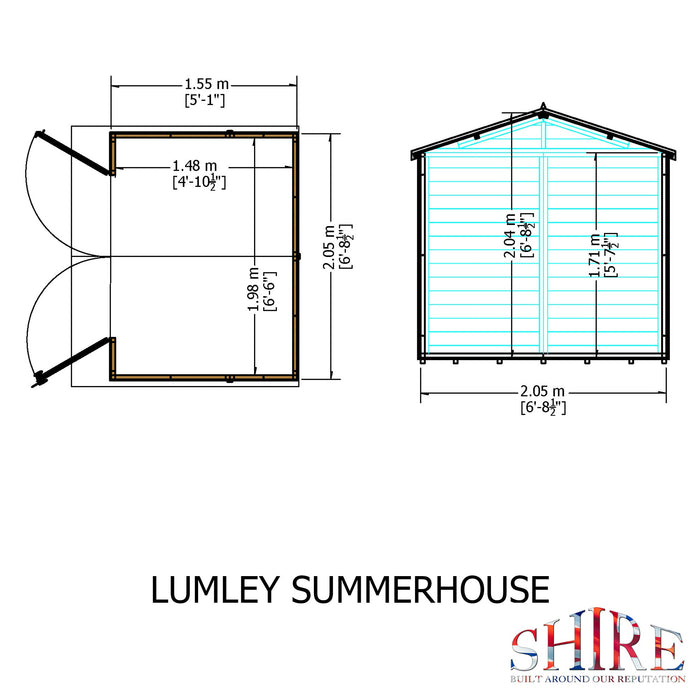 Shire Lumley 7ft x 5ft Summerhouse