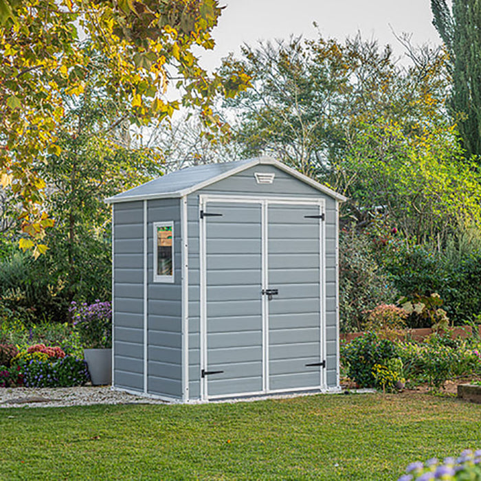 Keter Manor Apex Garden Shed 6ft x 5ft - Grey