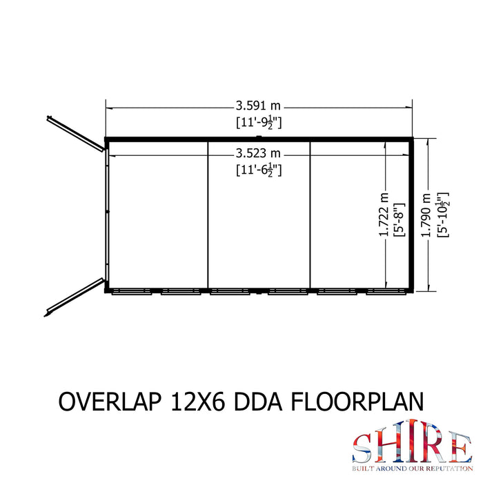 Shire Overlap 12ft x 6ft Shed