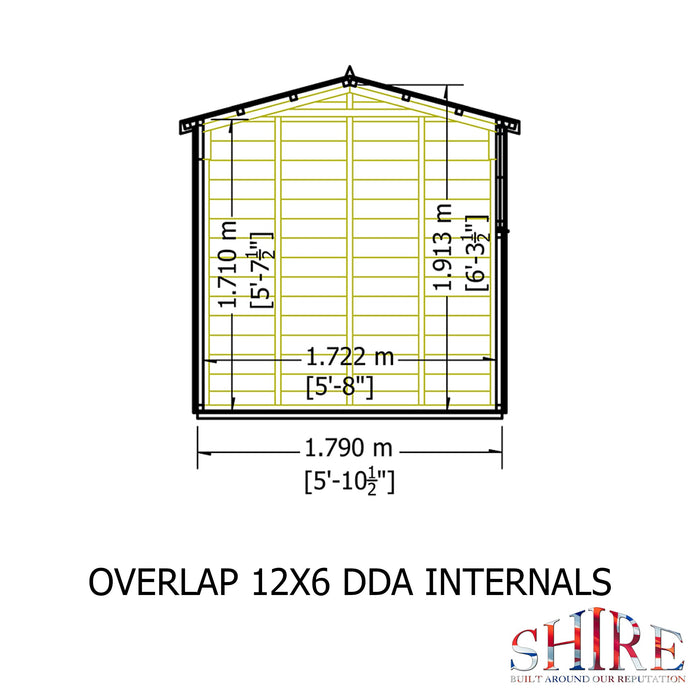 Shire Overlap 12ft x 6ft Shed