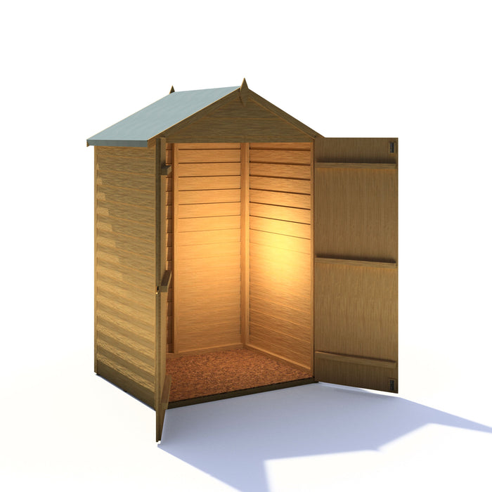 Shire Overlap 4ft x 3ft Shed with Double Doors - Windowless