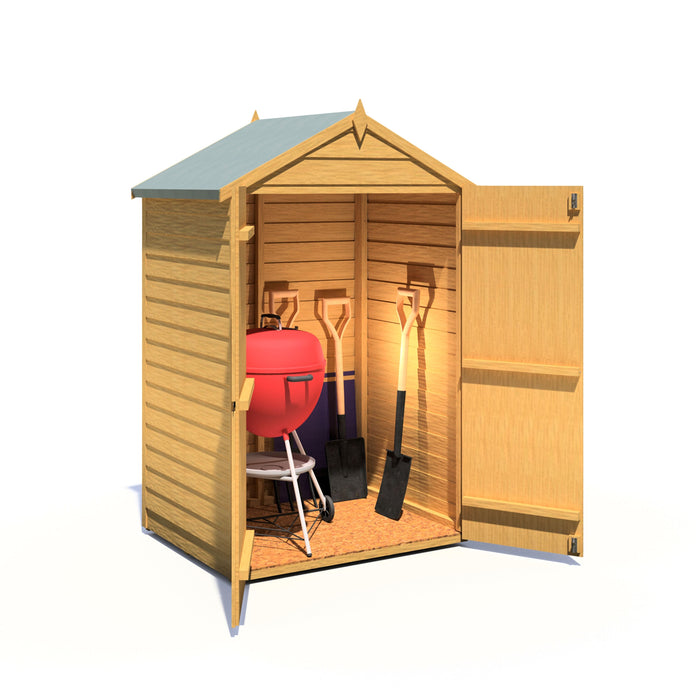 Shire Overlap 4ft x 3ft Shed with Double Doors - Windowless