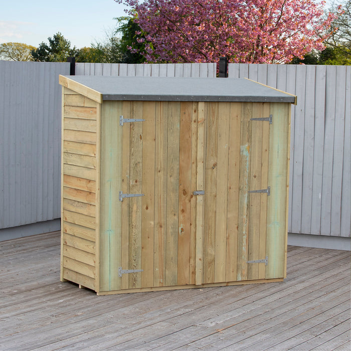 Shire Pent Overlap 3ft x 6ft Shed with Double Doors - Pressure Treated