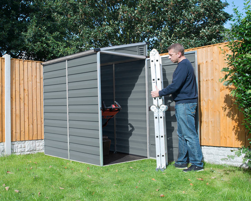 Palram Canopia Pent 4 ft. x 6 ft. Shed Kit - Dark Grey