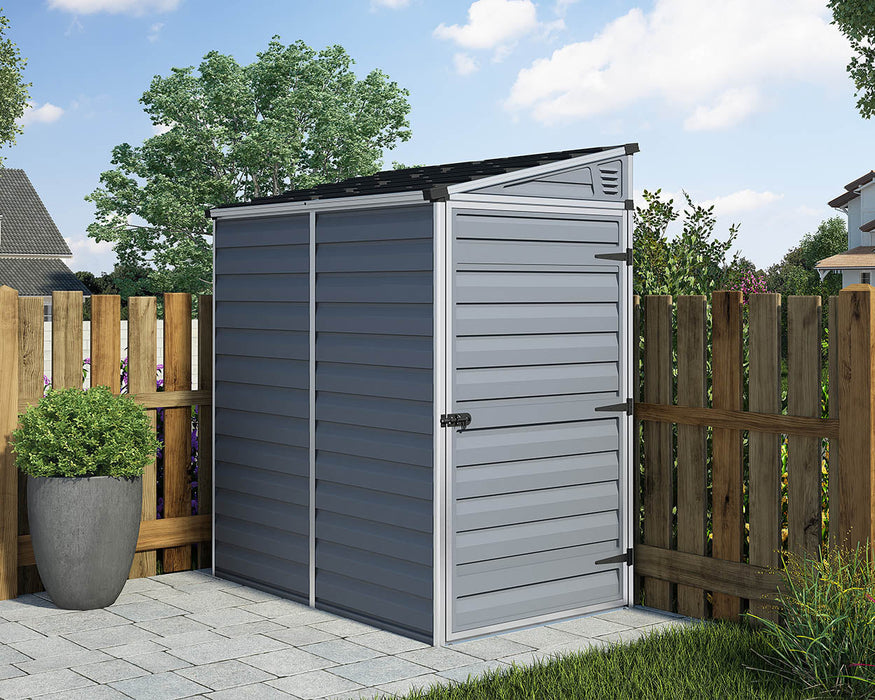 Palram Canopia Pent 4 ft. x 6 ft. Shed Kit - Dark Grey