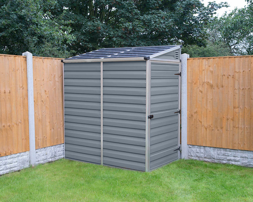 Palram Canopia Pent 4 ft. x 6 ft. Shed Kit - Dark Grey