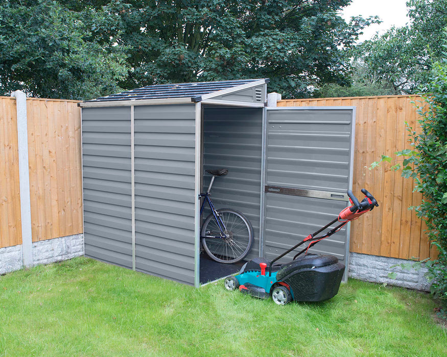 Palram Canopia Pent 4 ft. x 6 ft. Shed Kit - Dark Grey