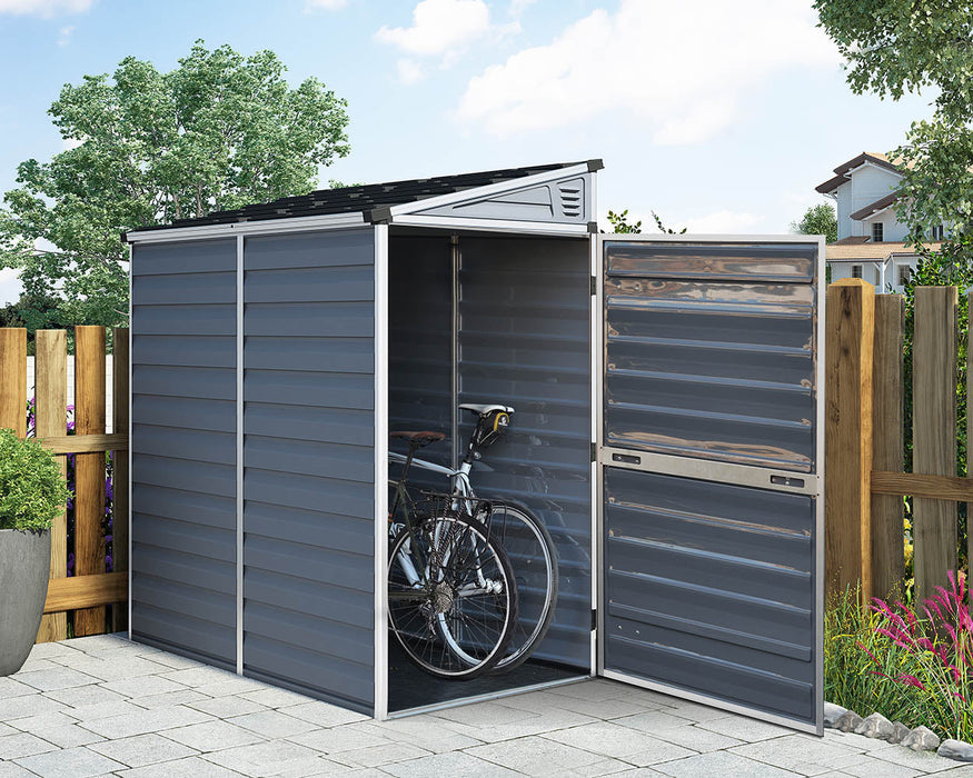 Palram Canopia Pent 4 ft. x 6 ft. Shed Kit - Dark Grey