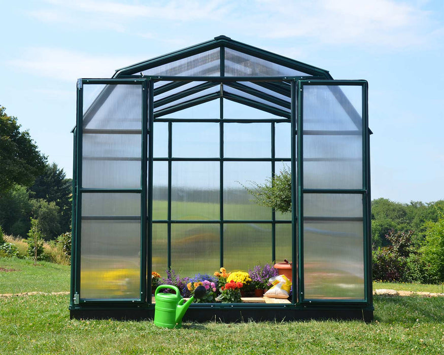 Palram Canopia Hobby Gardener 8 ft. x 8 ft. Greenhouse - Green