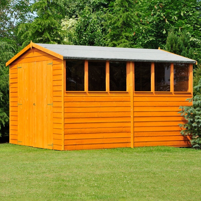 Shire Overlap 10ft x 10ft Workshop Shed with Double Doors