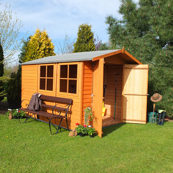 Shire Overlap 10ft x 7ft Apex Garden Shed with Double Doors