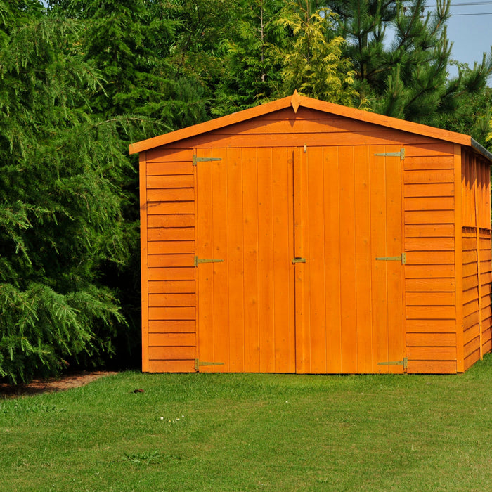 Shire Overlap 12ft x 8ft Apex Garden Shed with Double Doors