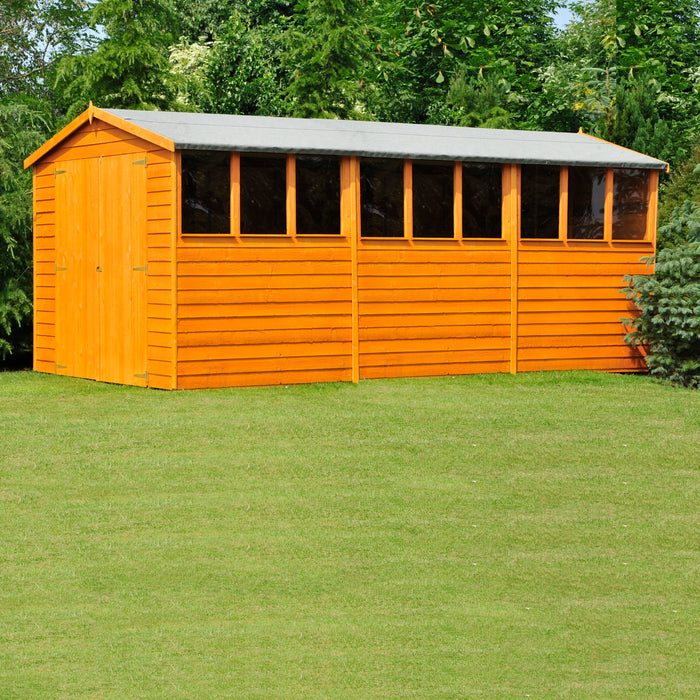 Shire Overlap 15ft x 10ft Workshop Shed with Double Doors