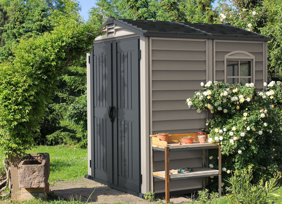 Duramax Store Mate Plus - 6ft x 6ft Plastic Garden Shed in Grey